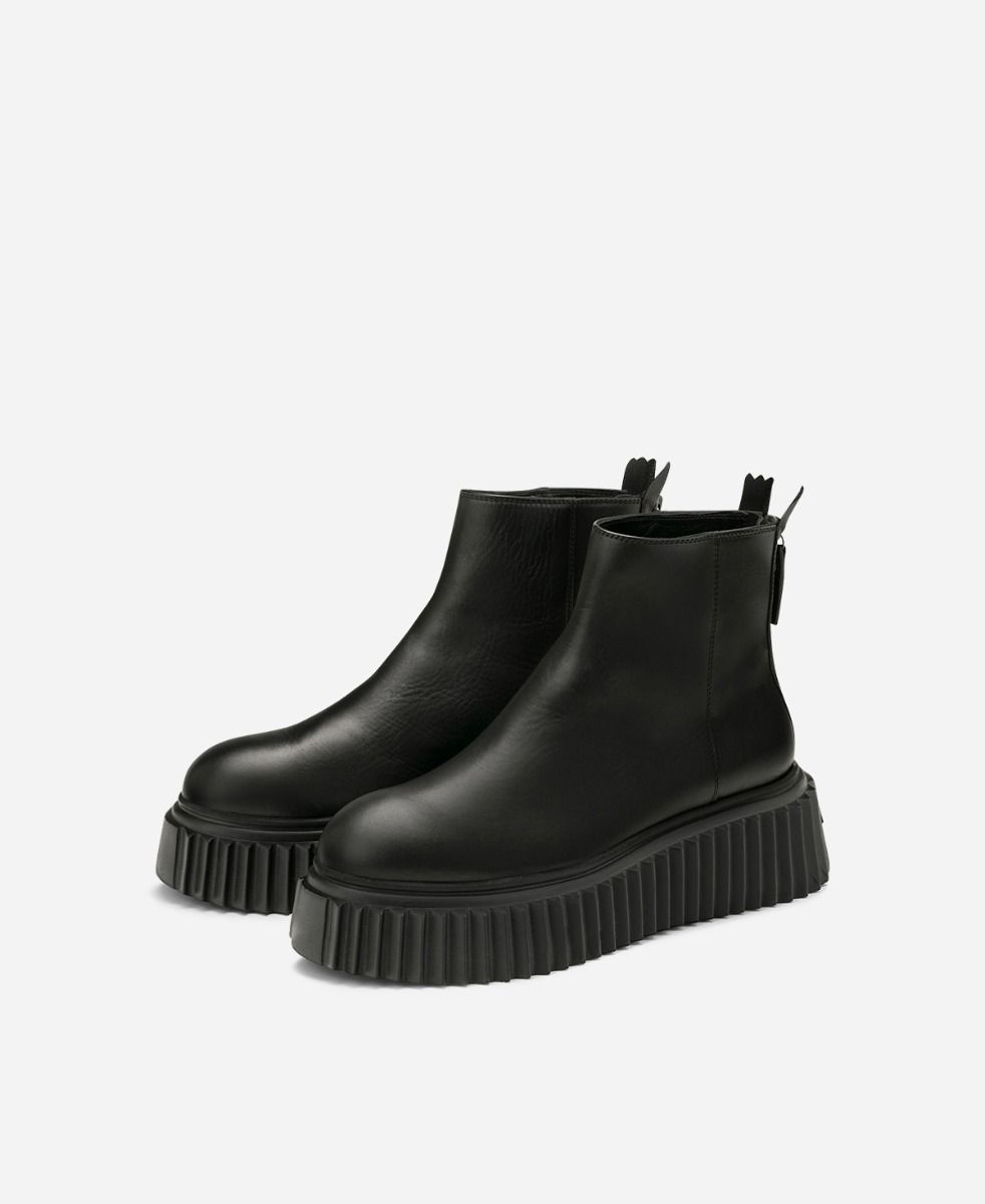 Agl Stivaletto in pelle Nero Sandy Economico