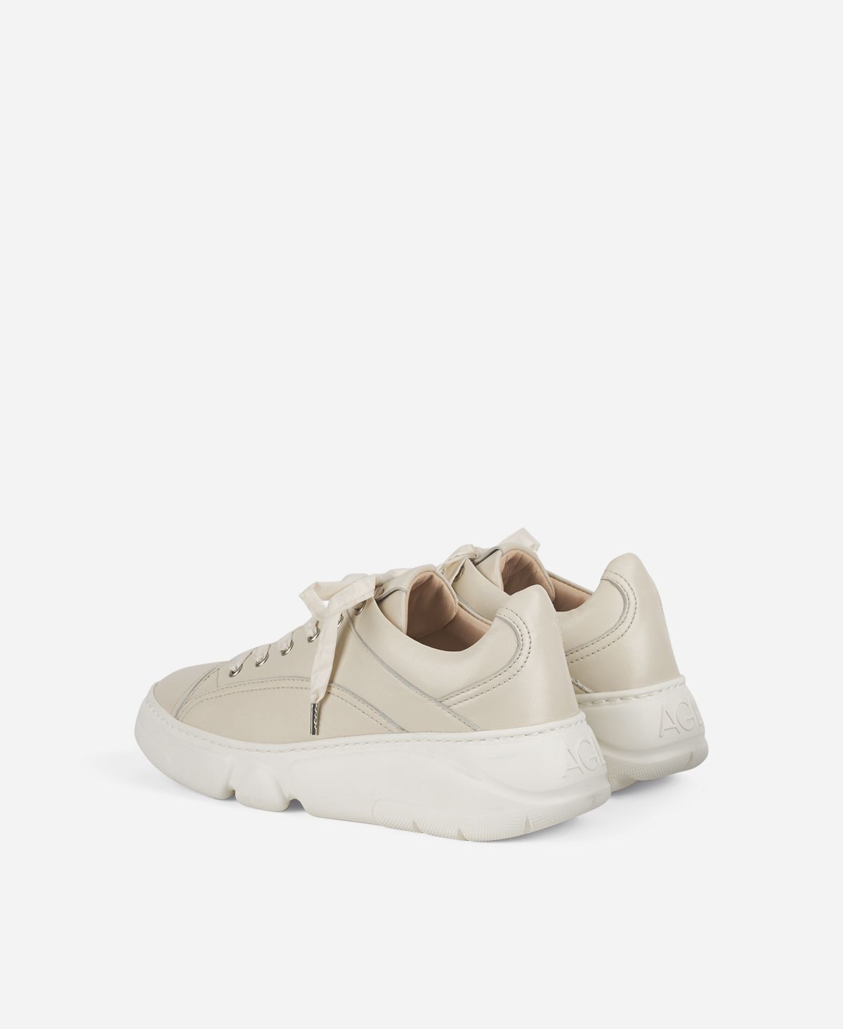 Agl Sneaker con lacci in nylon Avorio Fiona Outlet