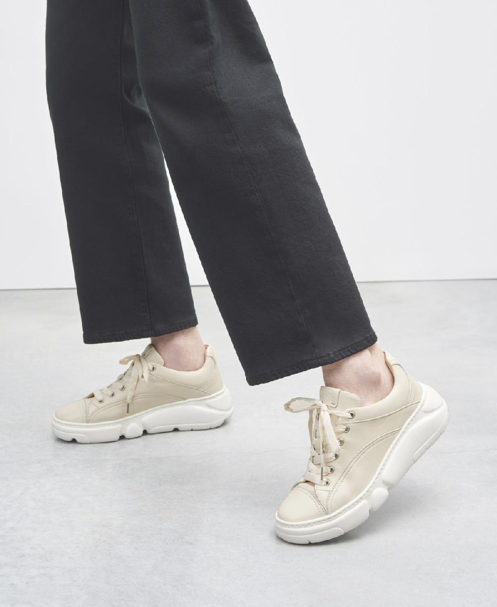 Agl Sneaker con lacci in nylon Avorio Fiona Outlet