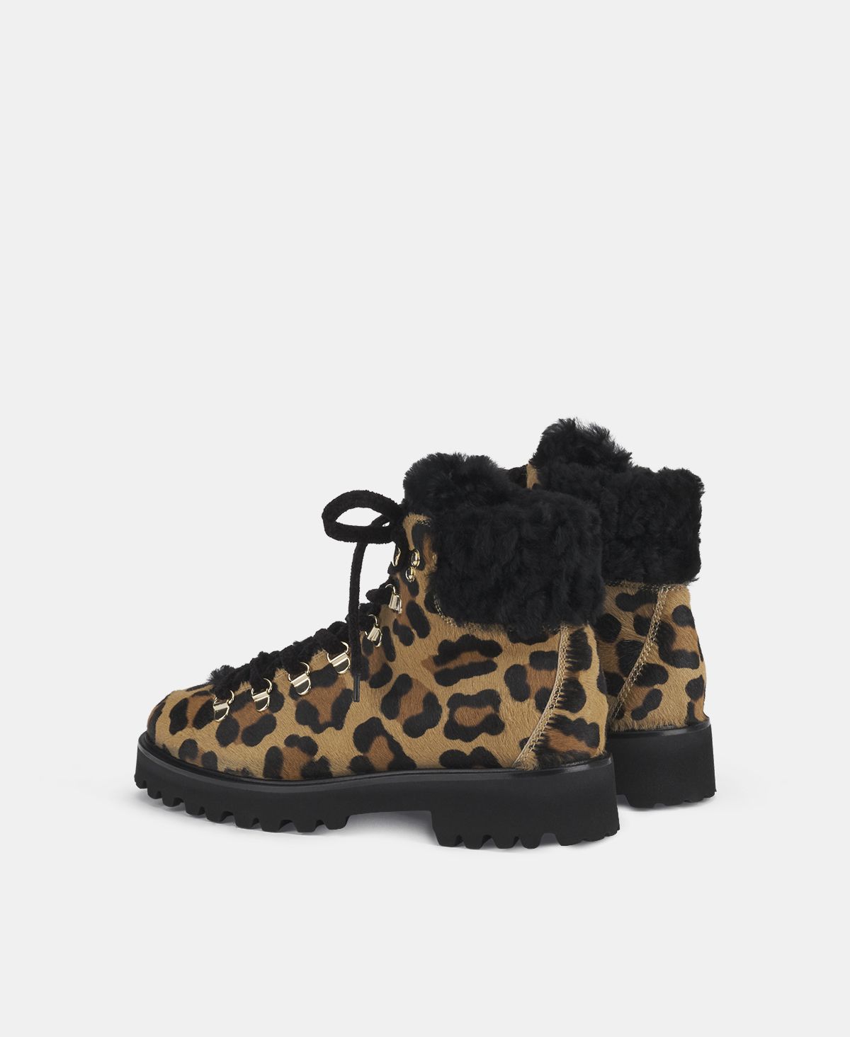 Agl Stivaletto con pelliccia Stampa leopard Goldie Mountain Vendita Calda