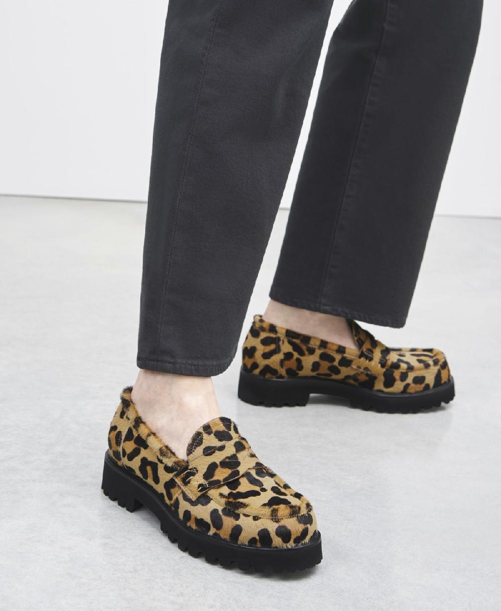 Agl Mocassino animalier con suola chunky Stampa leopard Goldie Vendita Economica