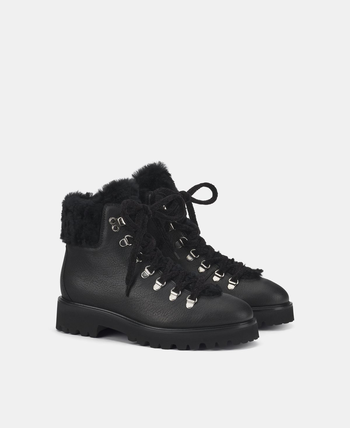 Agl Stivaletto con pelliccia Nero Goldie Mountain Saldi Di Fabbrica
