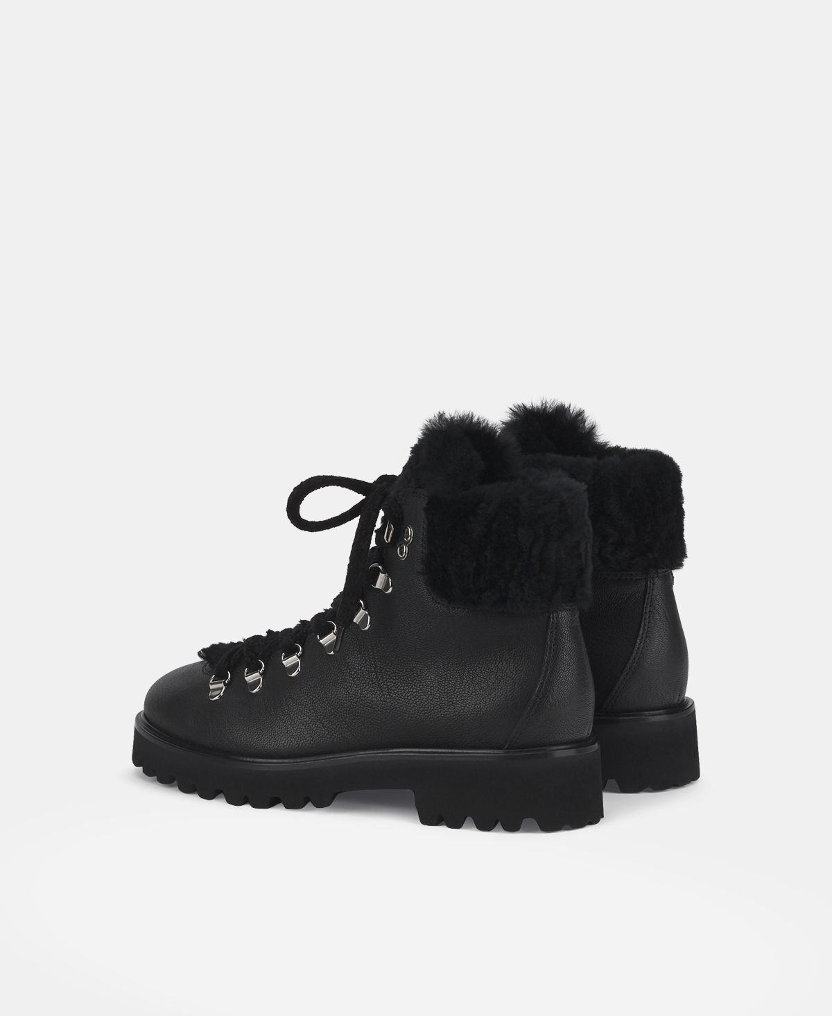 Agl Stivaletto con pelliccia Nero Goldie Mountain Saldi Di Fabbrica