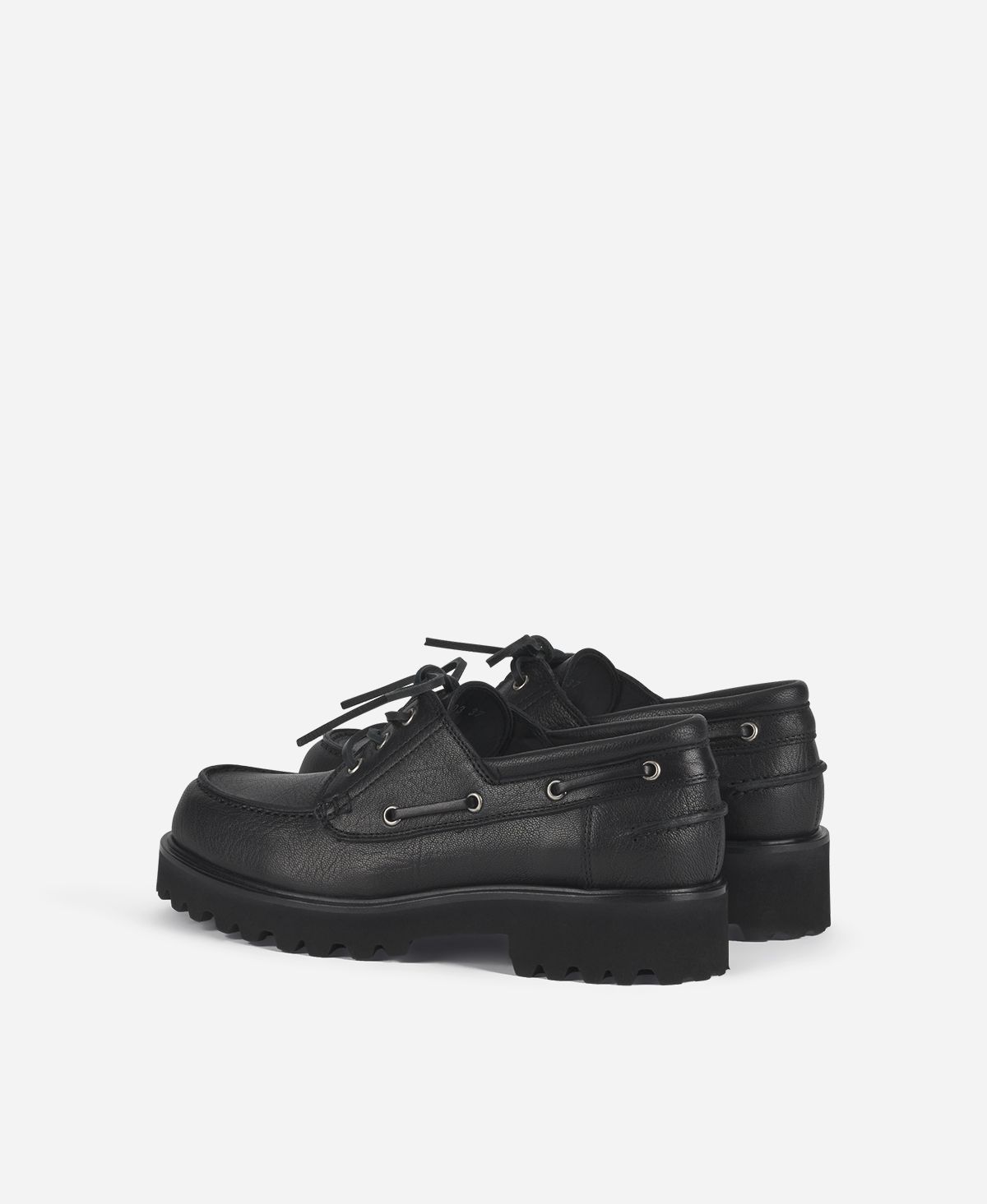Agl Stringata in pelle Nero Goldie Barca Negozio