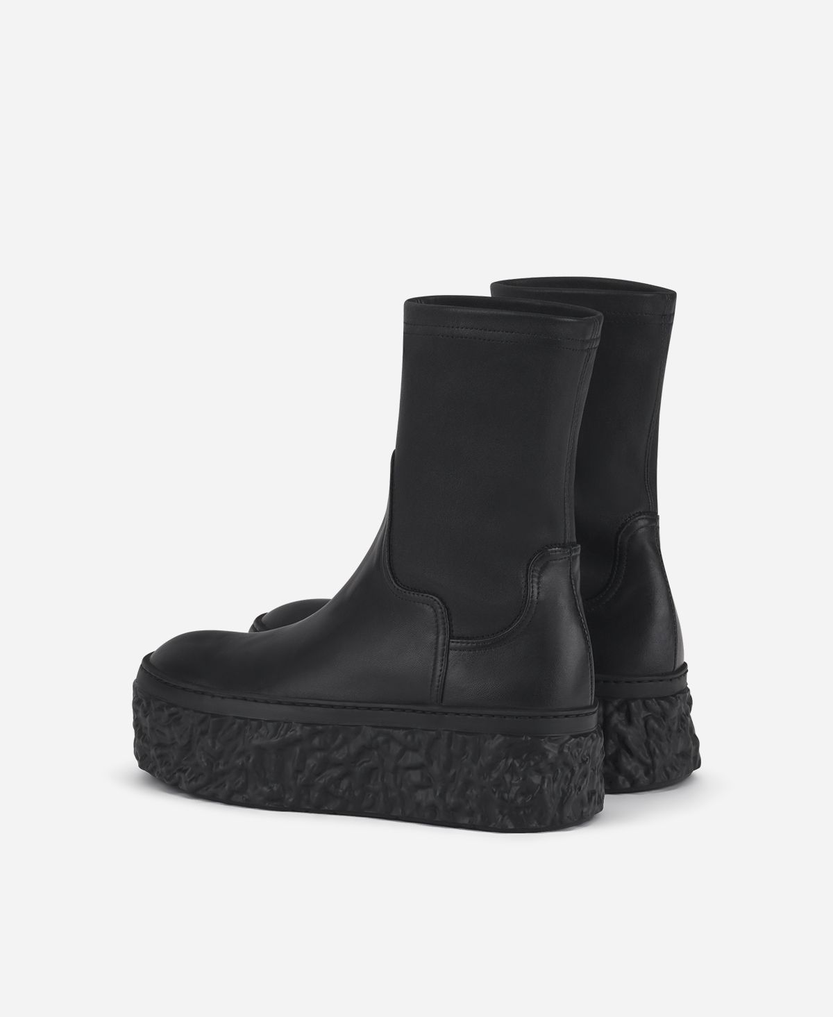 Agl Stivaletto stretch con platform Nero Magma Stretch Qualità