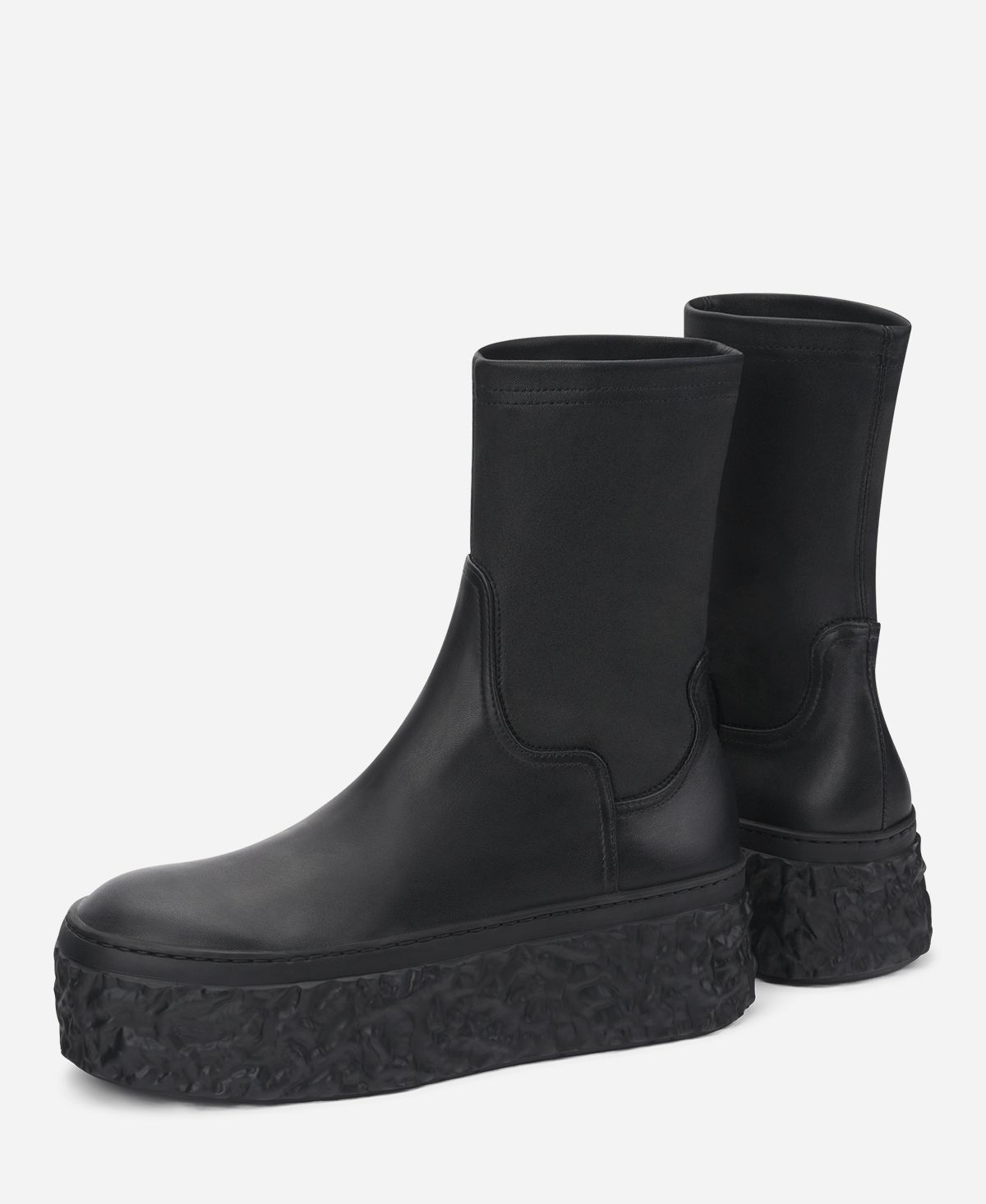 Agl Stivaletto stretch con platform Nero Magma Stretch Qualità