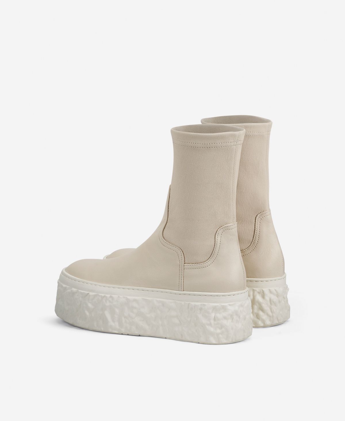 Agl Stivaletto stretch con platform Avorio Magma Stretch Vendita
