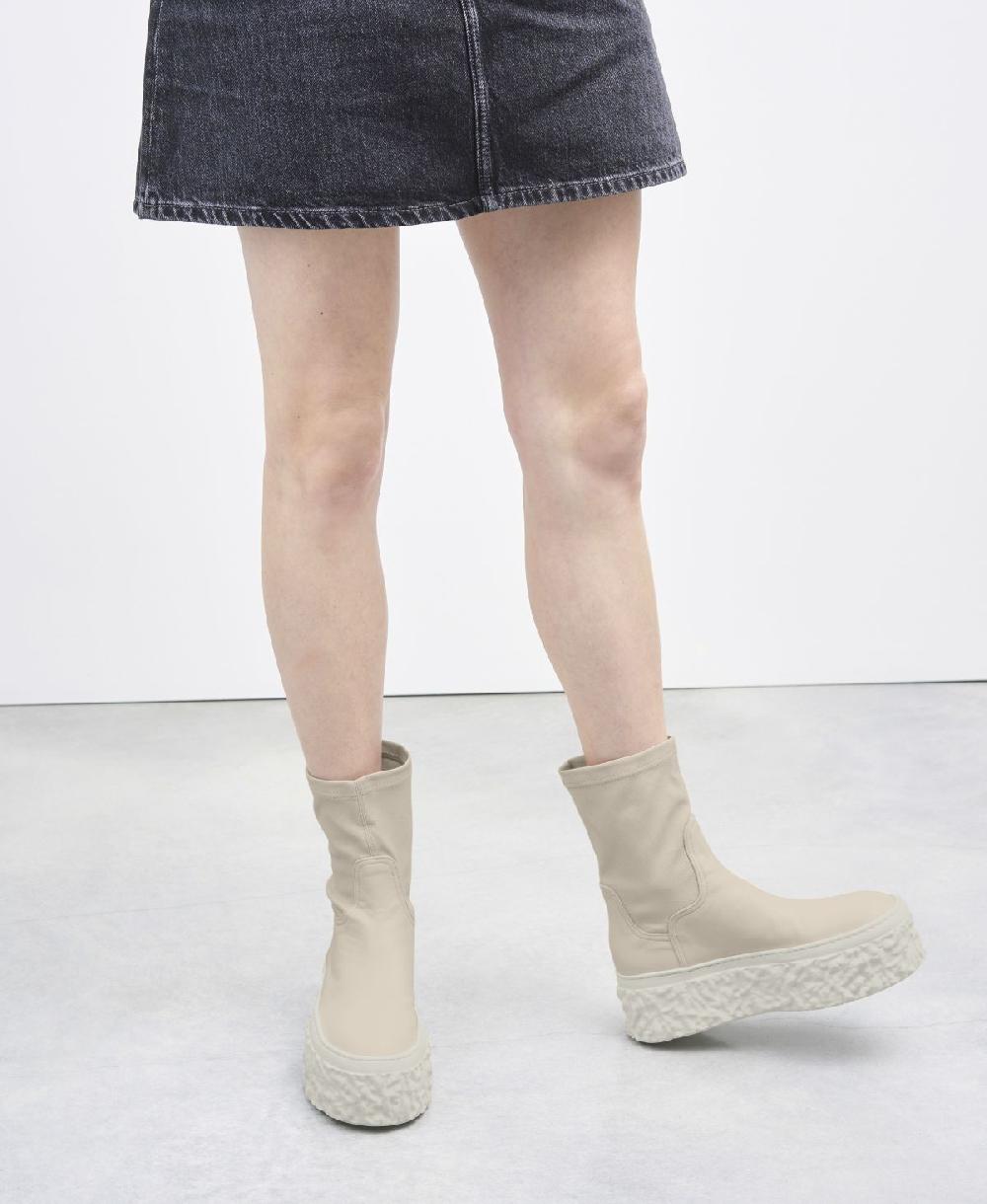 Agl Stivaletto stretch con platform Avorio Magma Stretch Vendita