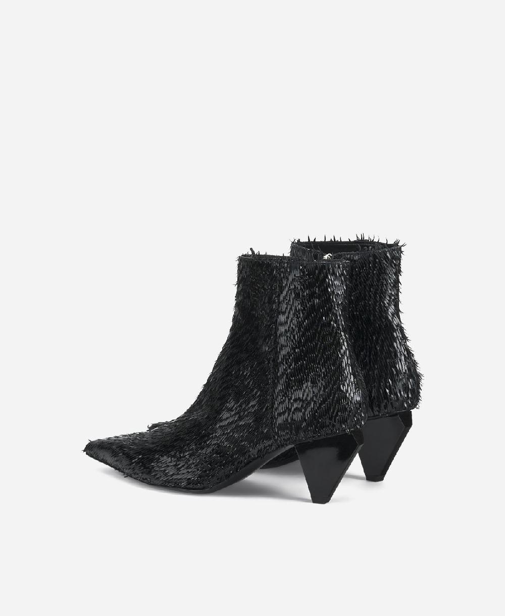 Agl Stivaletto in pelle Nero Knife Bootie Economico