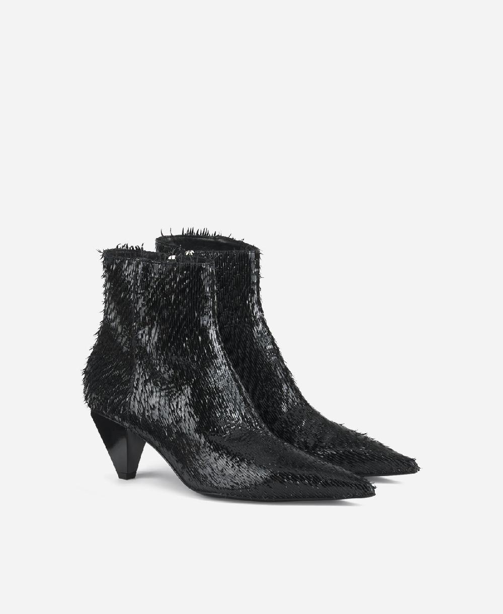 Agl Stivaletto in pelle Nero Knife Bootie Economico