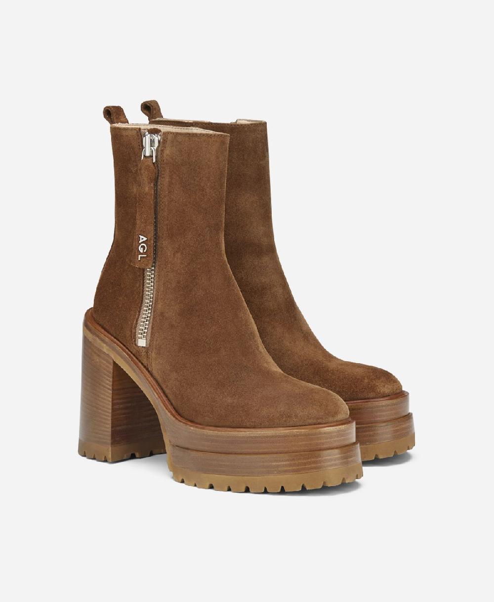 Agl Stivaletto in velour Cuoio Tora Saldi