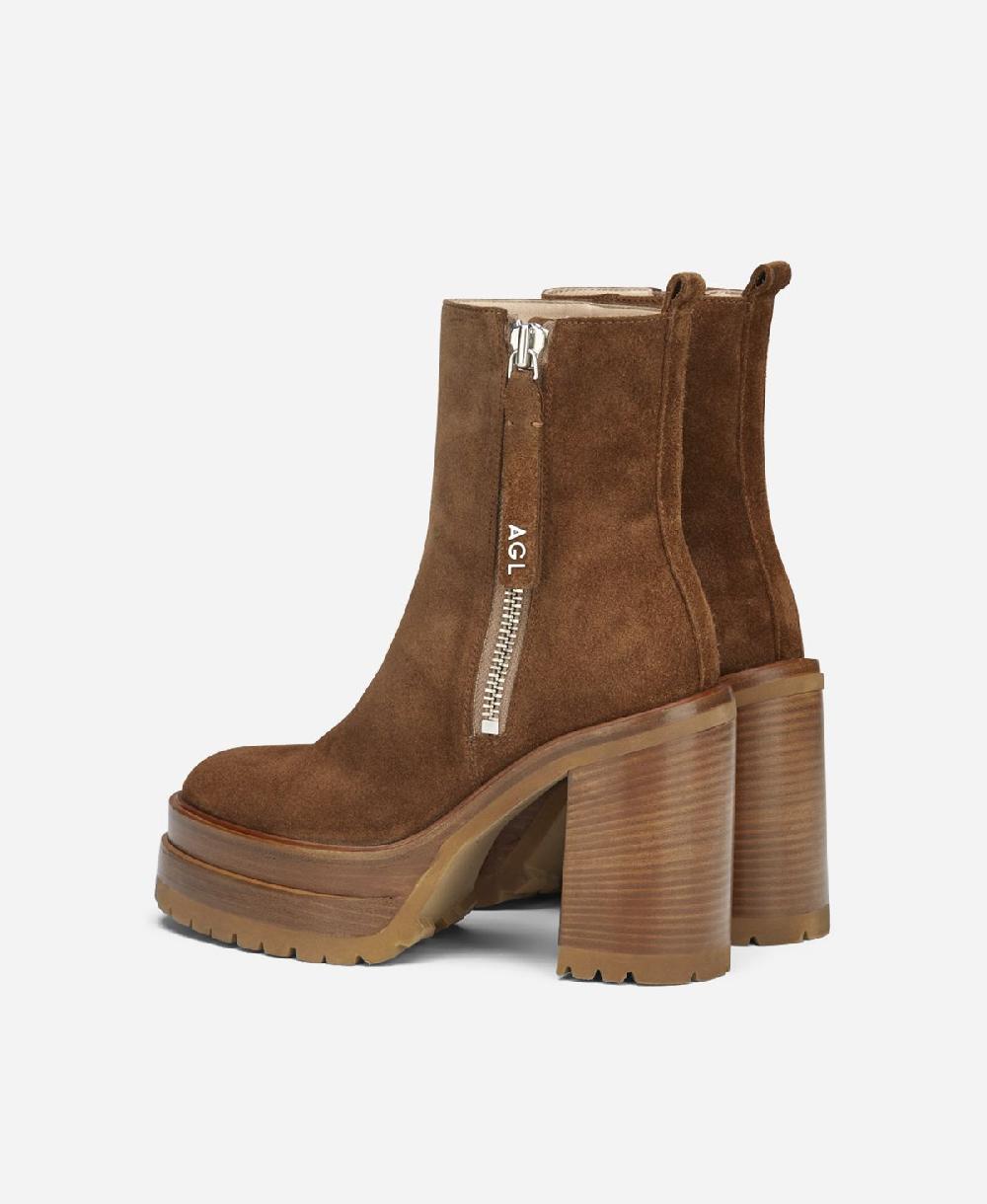 Agl Stivaletto in velour Cuoio Tora Saldi