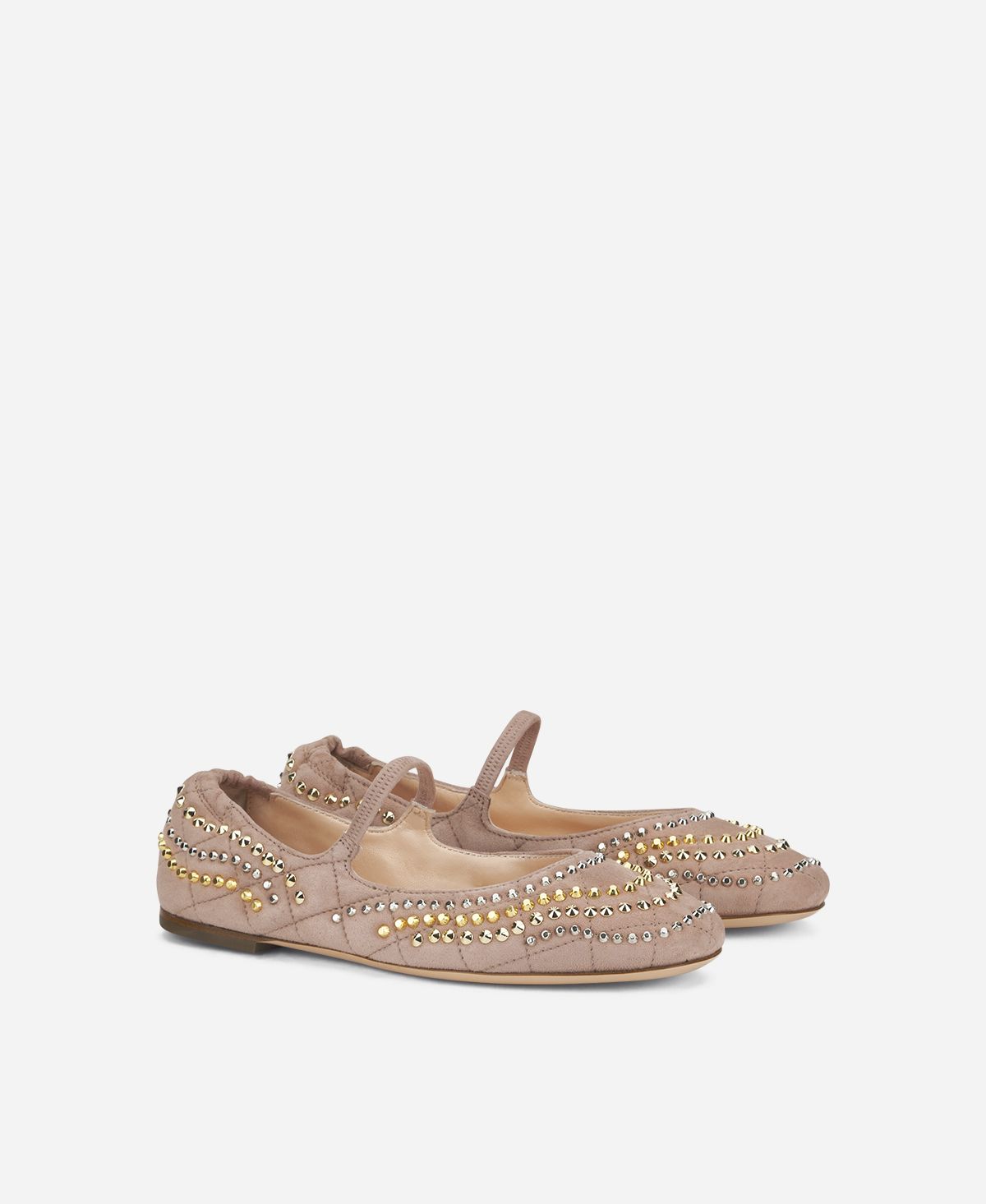 Agl Ballerina con borchie Rosa cipria Iris Studs Saldi Di Fabbrica