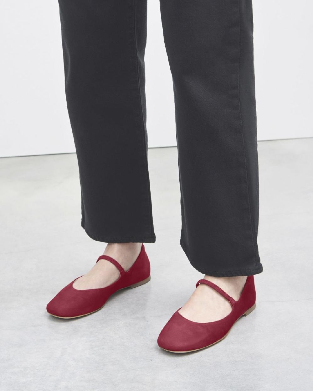 Agl Ballerina in velour Rosso Iris Vendite Flash