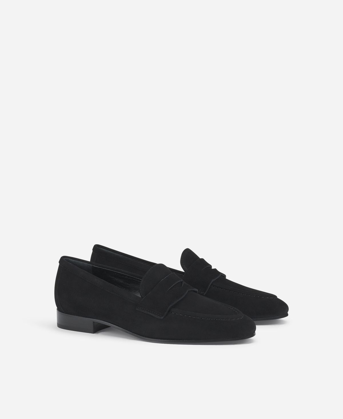 Agl Loafer in velour Nero Costanza Stitch In Saldo