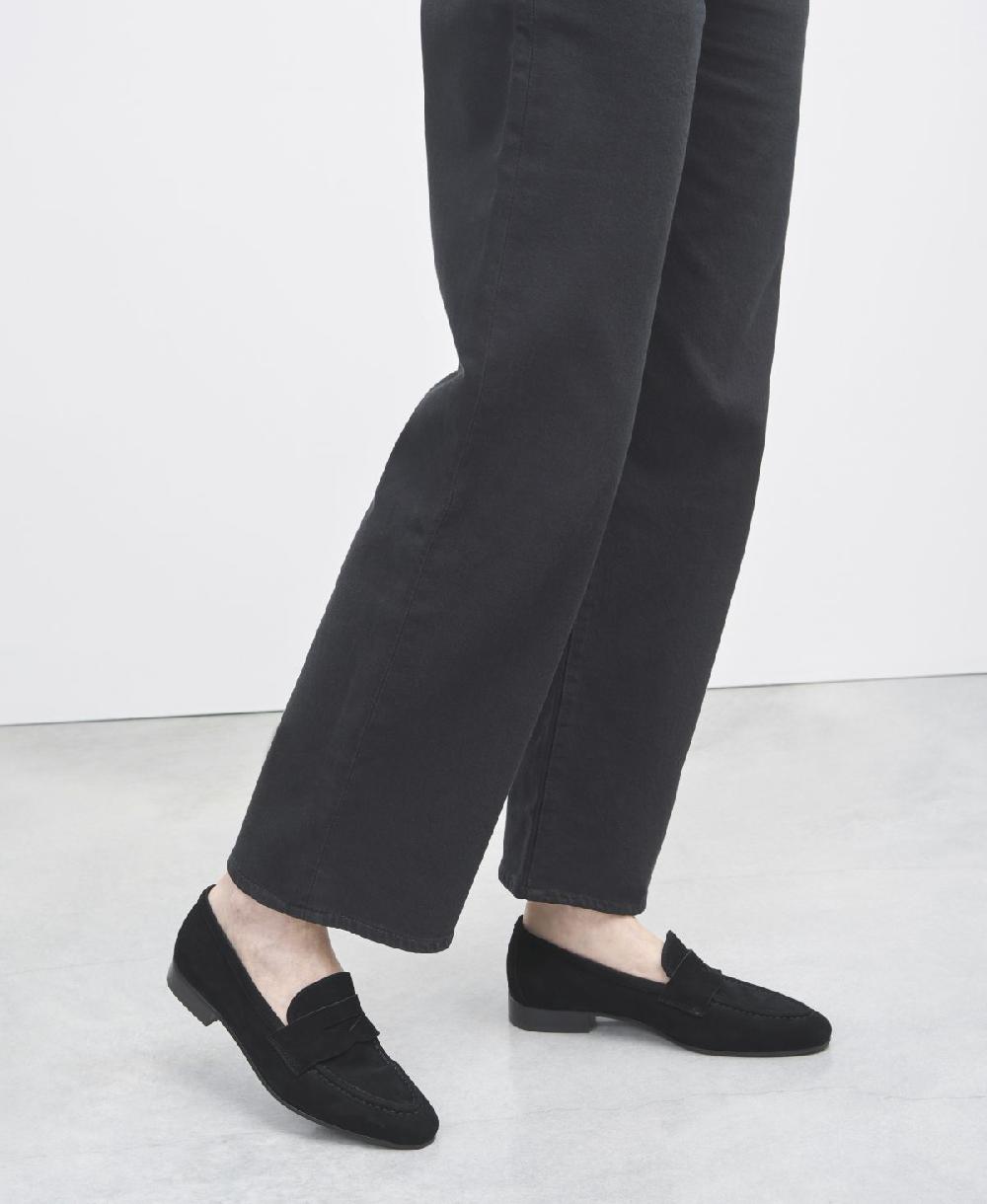 Agl Loafer in velour Nero Costanza Stitch In Saldo