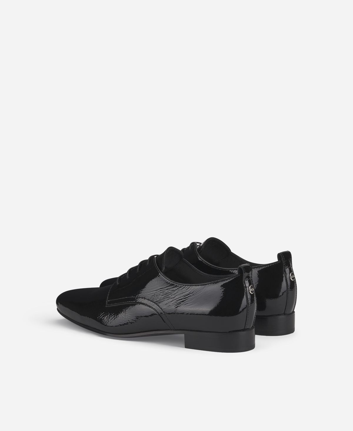 Agl Stringata in vernice Nero Costanza Derby Moda