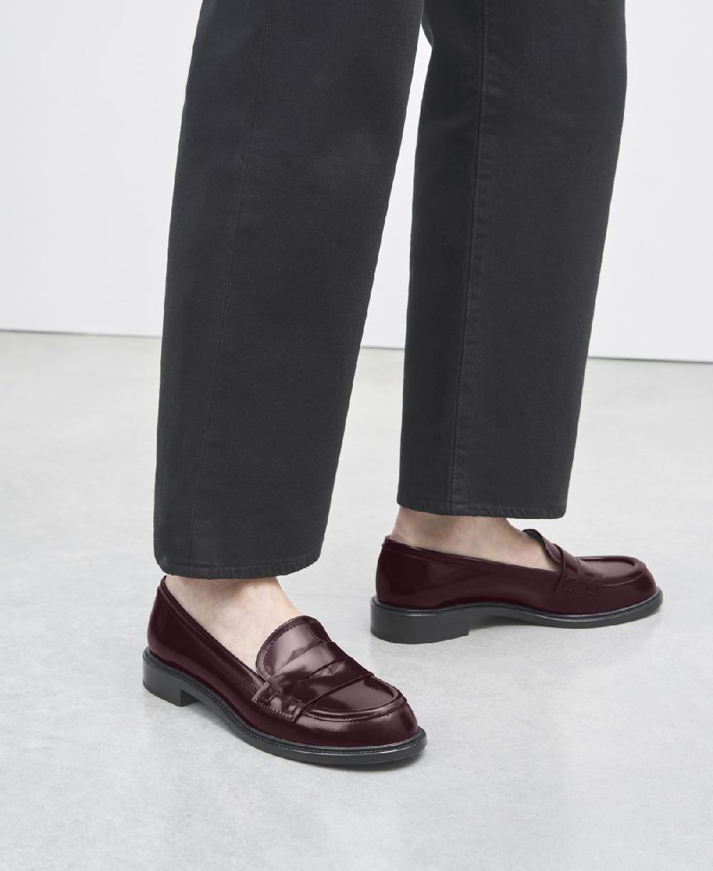 Agl Mocassino in pelle Bordeaux Olivia 2025