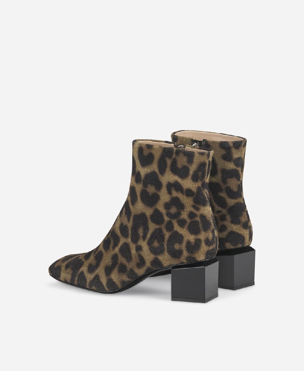 Agl Stivaletto animalier con tacco cubico Stampa leopard Angie Pure Consegna Veloce