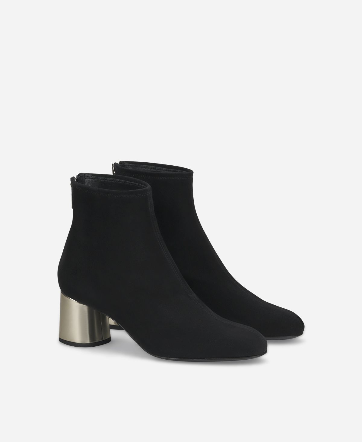 Agl Stivaletto in velour con tacco Nero Veta Precious Fino Al -60%