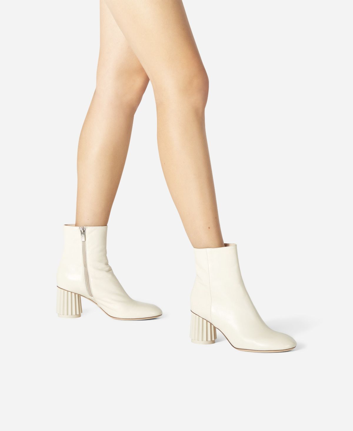 Agl Stivaletto con tacco design Crema Dorica M Bootie Sottocosto
