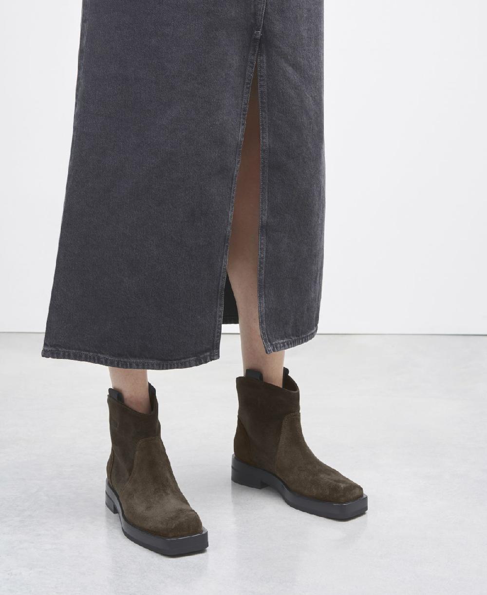 Agl Stivaletto texano Verde Rina Low Presa