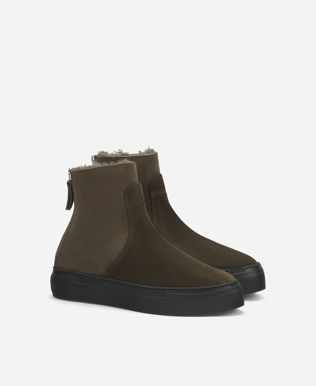 Agl Sneaker stivaletto in montone Brown Meghan Warm Saldi