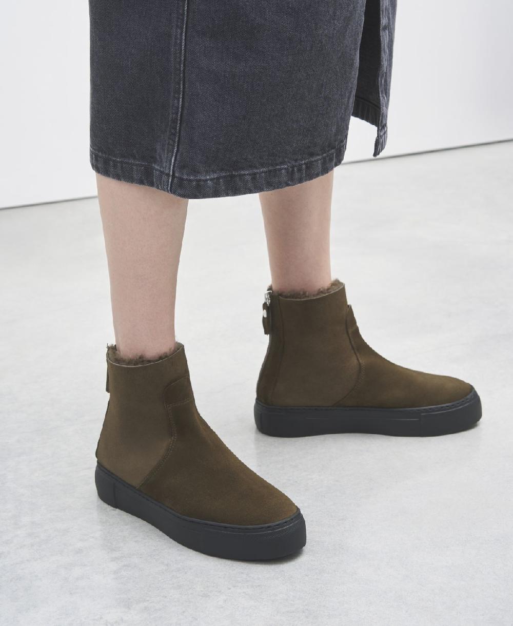 Agl Sneaker stivaletto in montone Brown Meghan Warm Saldi
