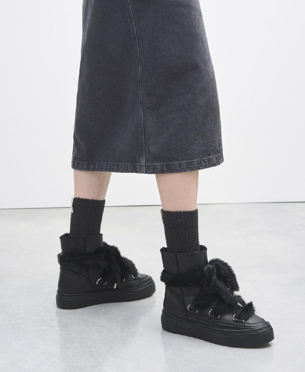 Agl Sneaker stivaletto con pelliccia Nero Kate Vendita Calda