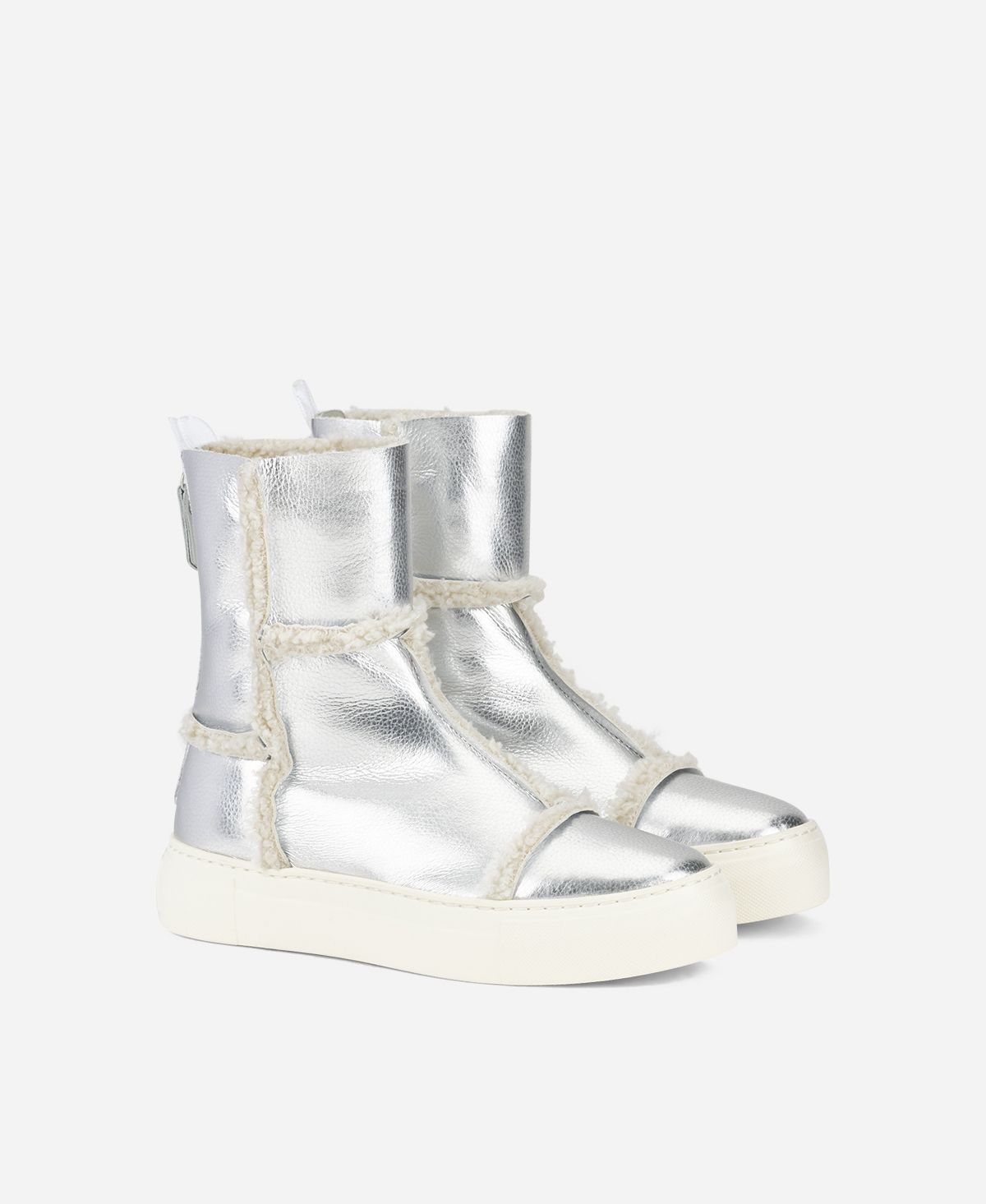 Agl Sneaker in eco montone Argento Rosy Saldi Di Fabbrica