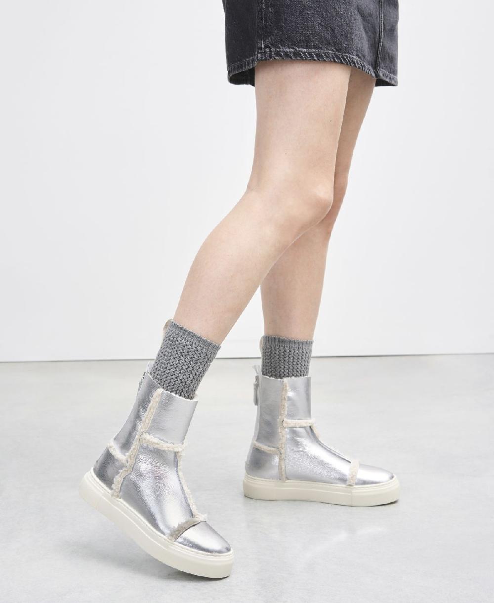 Agl Sneaker in eco montone Argento Rosy Saldi Di Fabbrica