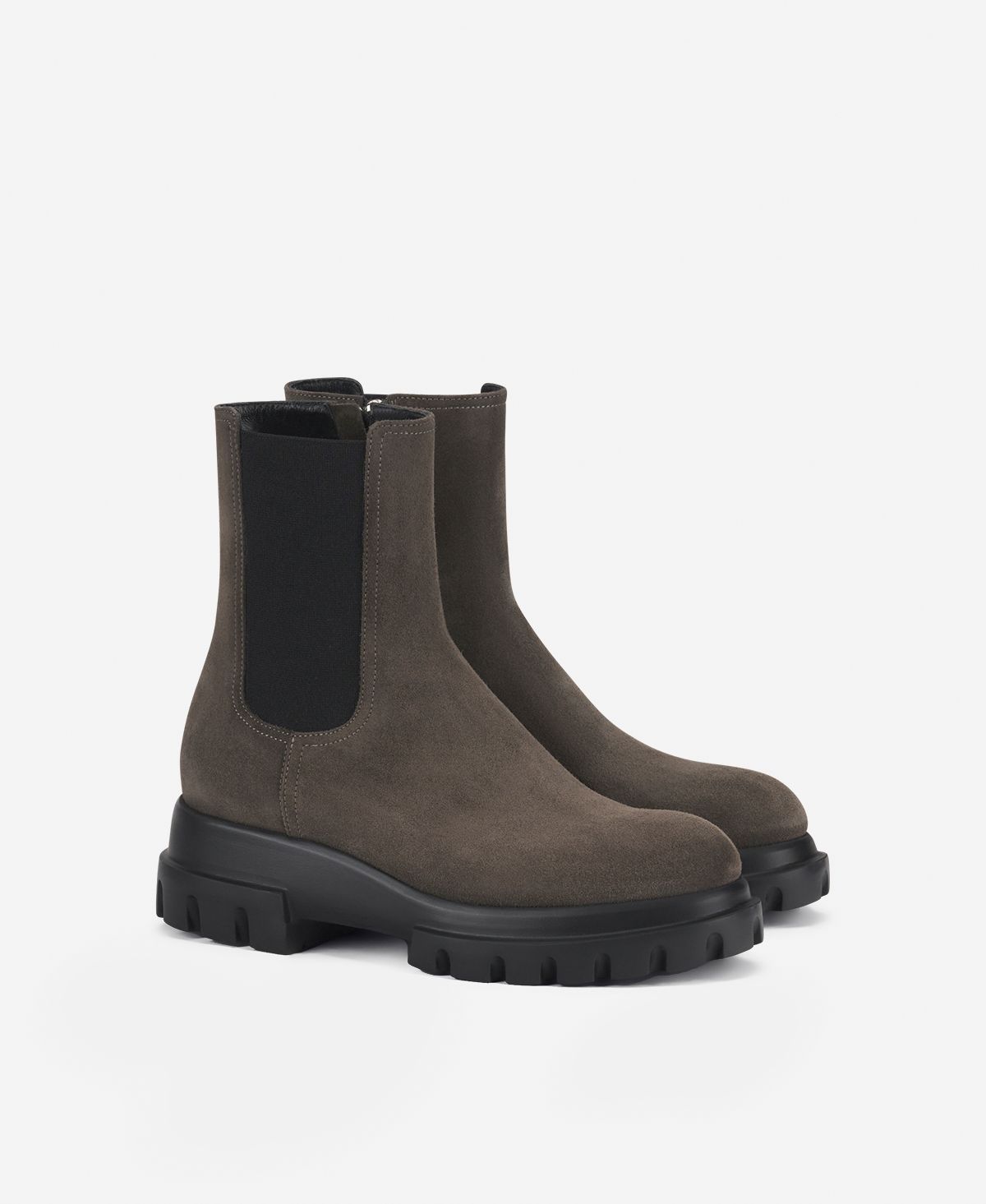 Agl Stivaletto in crosta Grigio Chunky Beat Moda