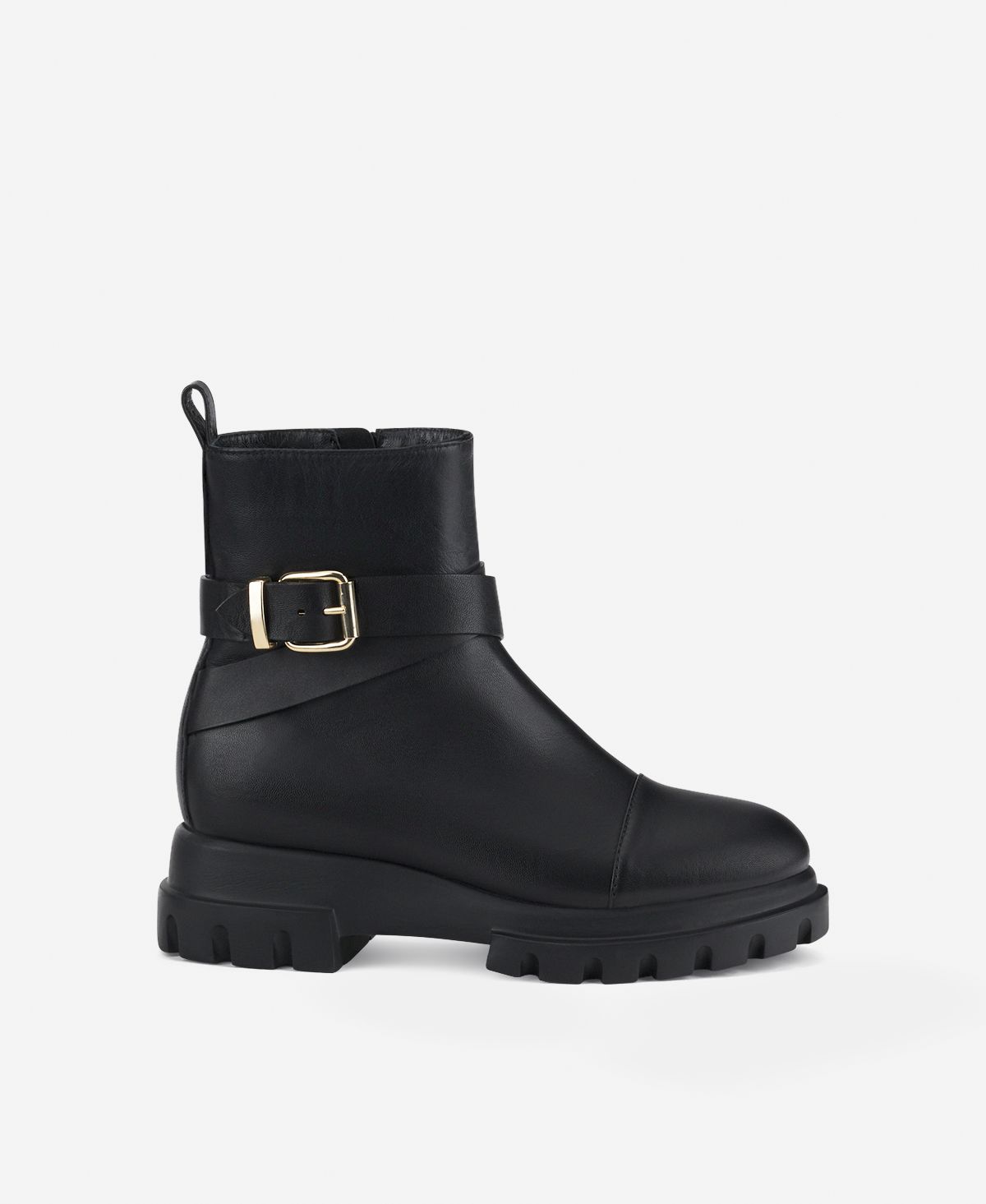 Agl Stivaletto con fibbia Nero Chunky Strap