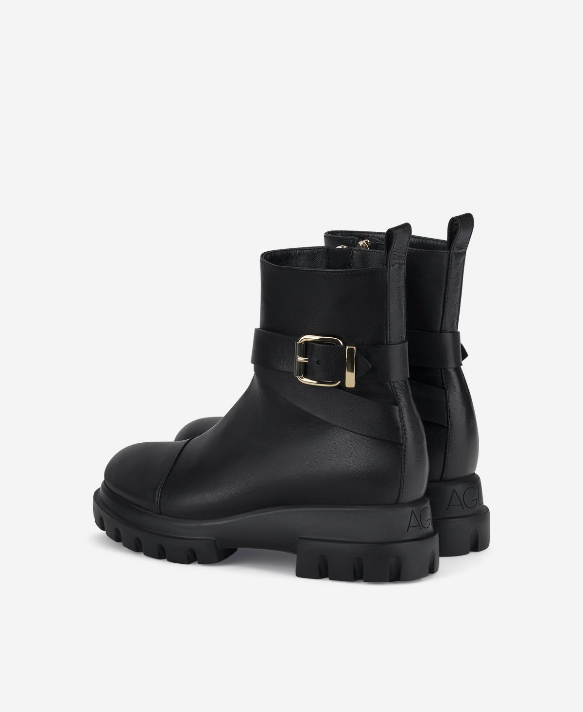 Agl Stivaletto con fibbia Nero Chunky Strap 2025
