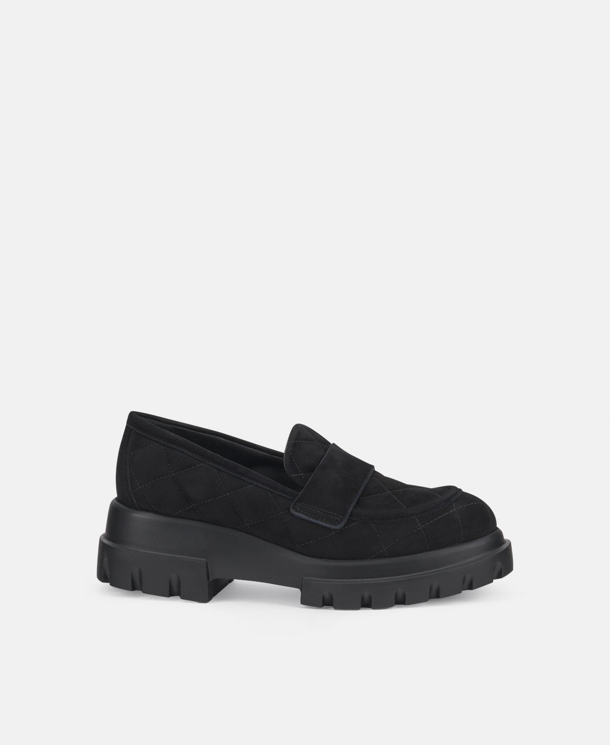 Agl Mocassino in velour Nero Celeste Matelassé