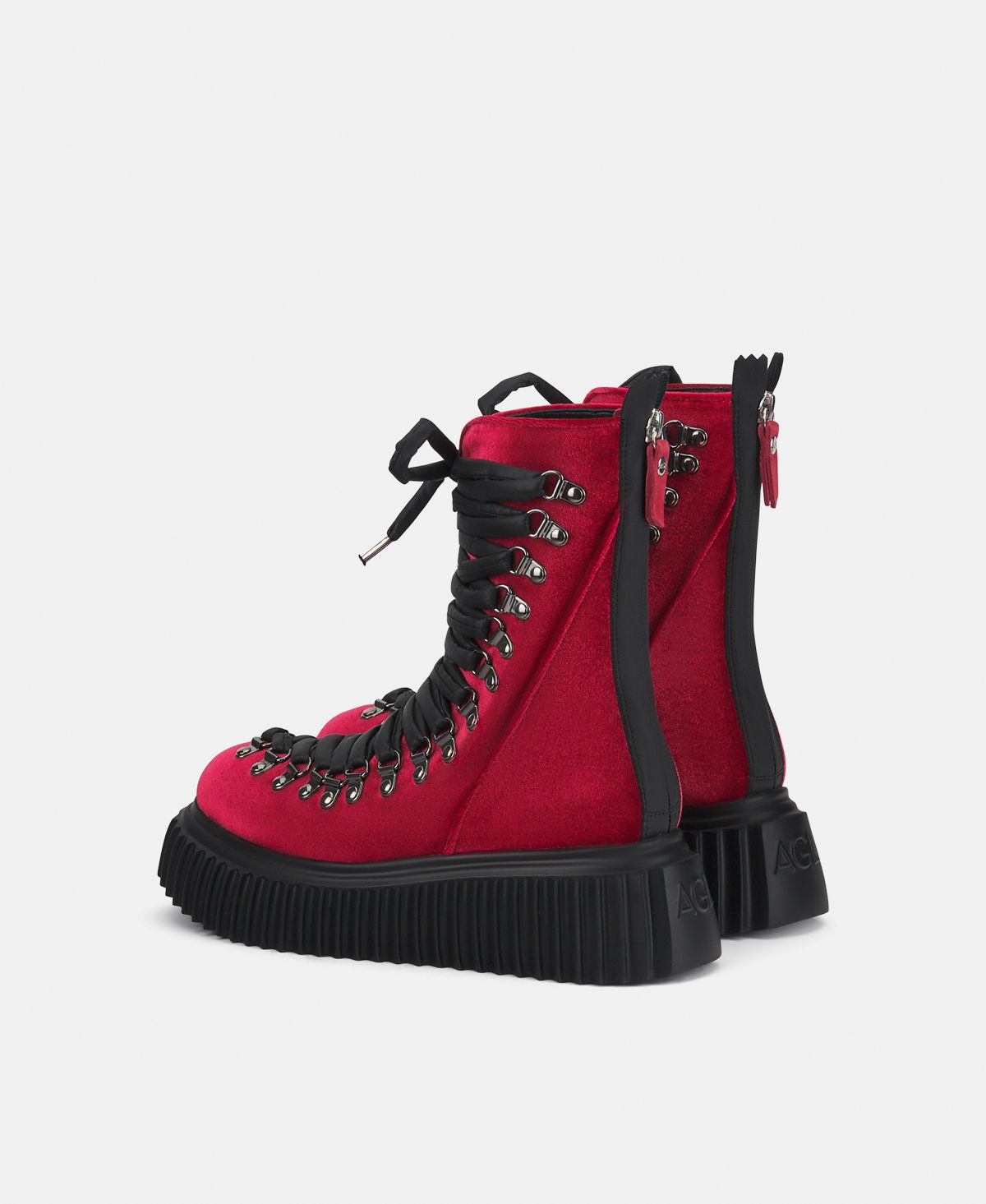 Agl Biker in pelle Rosso Dromo Velvet 2025