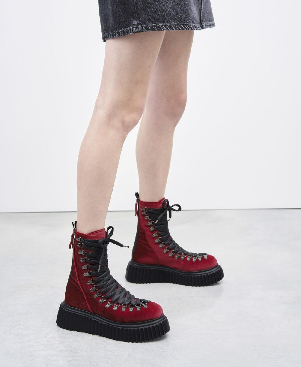 Agl Biker in pelle Rosso Dromo Velvet 2025