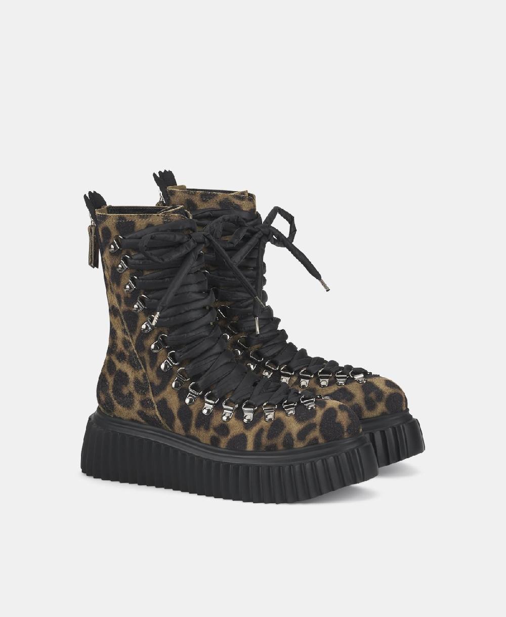 Agl Biker in pelle Stampa leopard Dromo Promozione