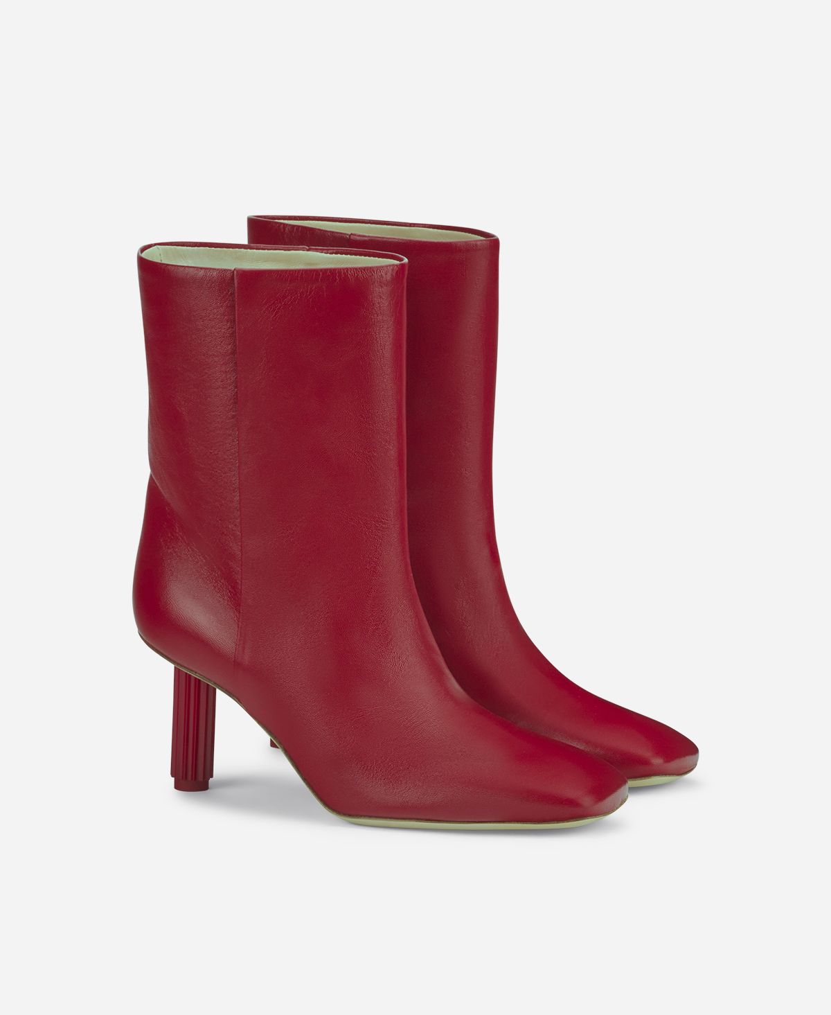 Agl Stivaletto in pelle con tacco Rosso Dorica Q Soddisfazione Garantita