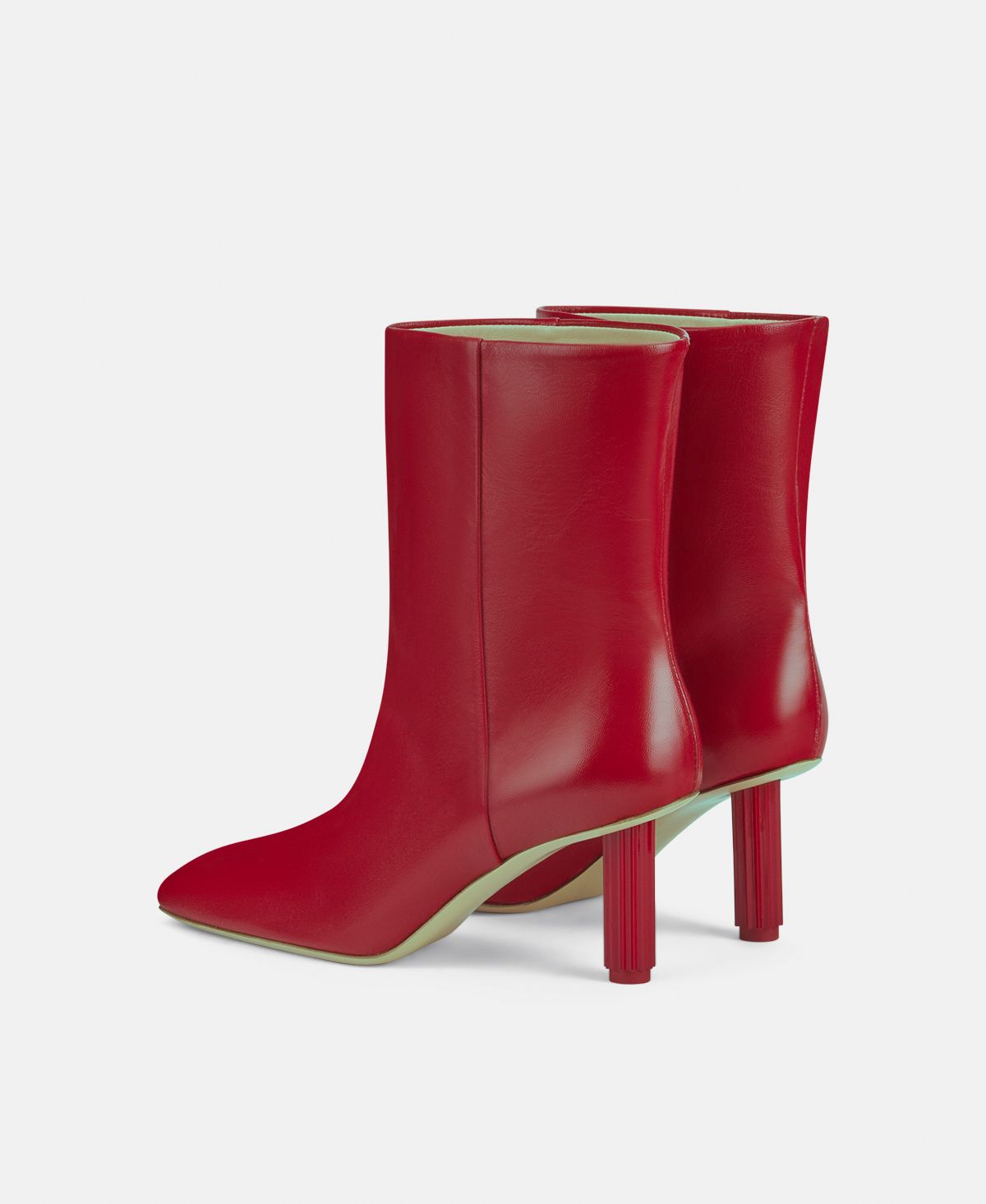 Agl Stivaletto in pelle con tacco Rosso Dorica Q Soddisfazione Garantita