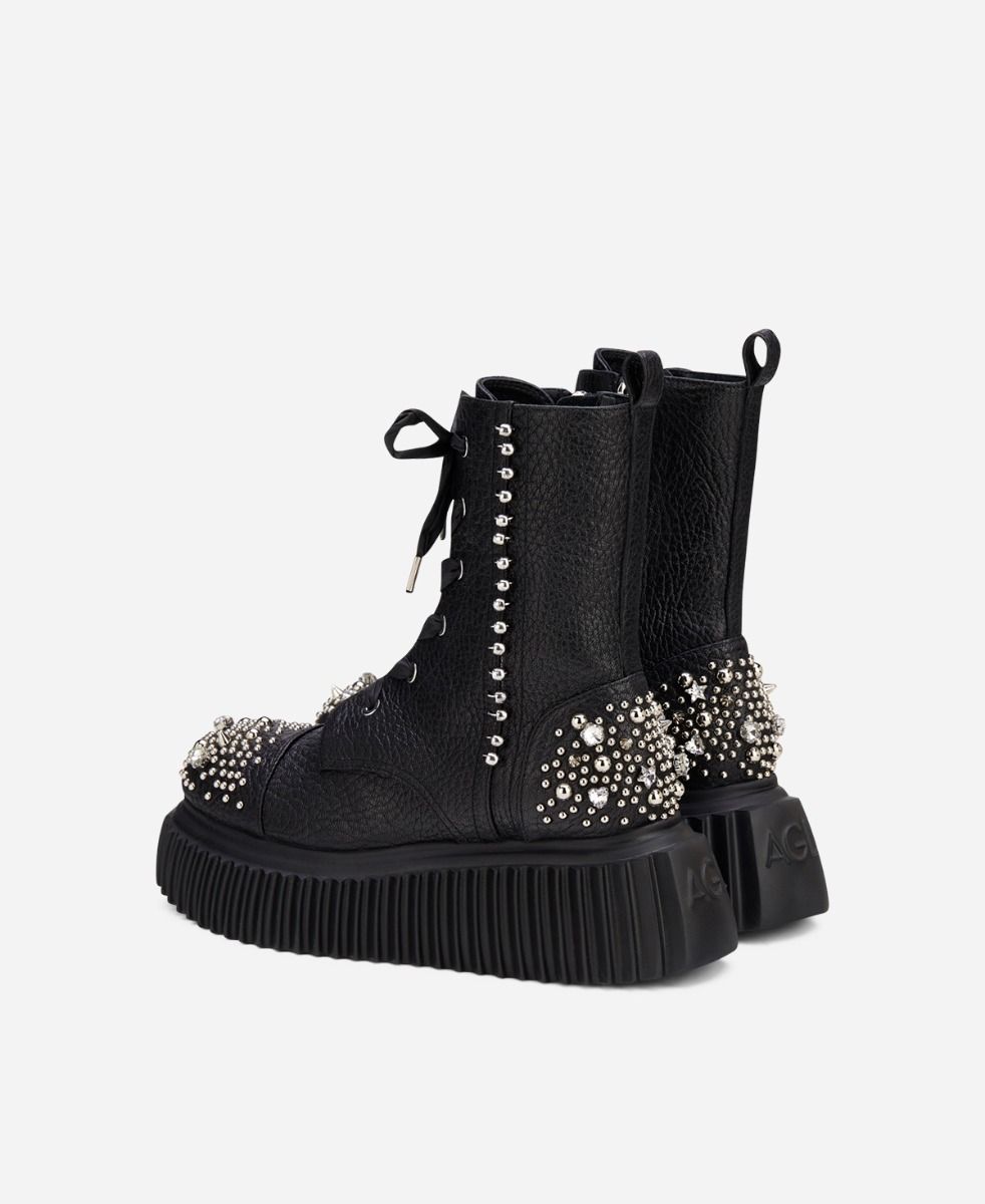 Agl Stivaletto con cristalli Nero IGGY CRYSTAL Promozione Limitata