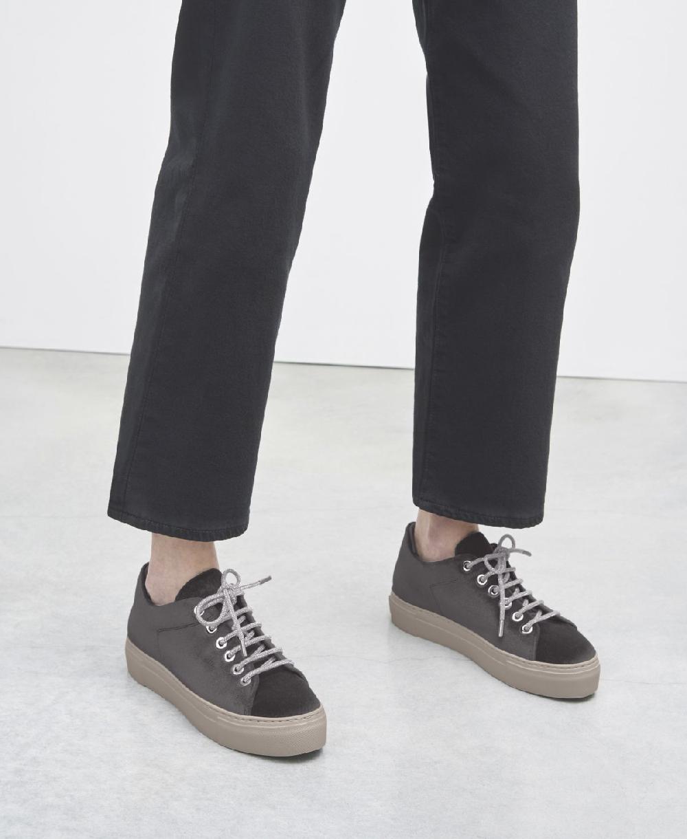 Agl Sneaker in velluto Grigio Vananda Velvet Affare Del Giorno