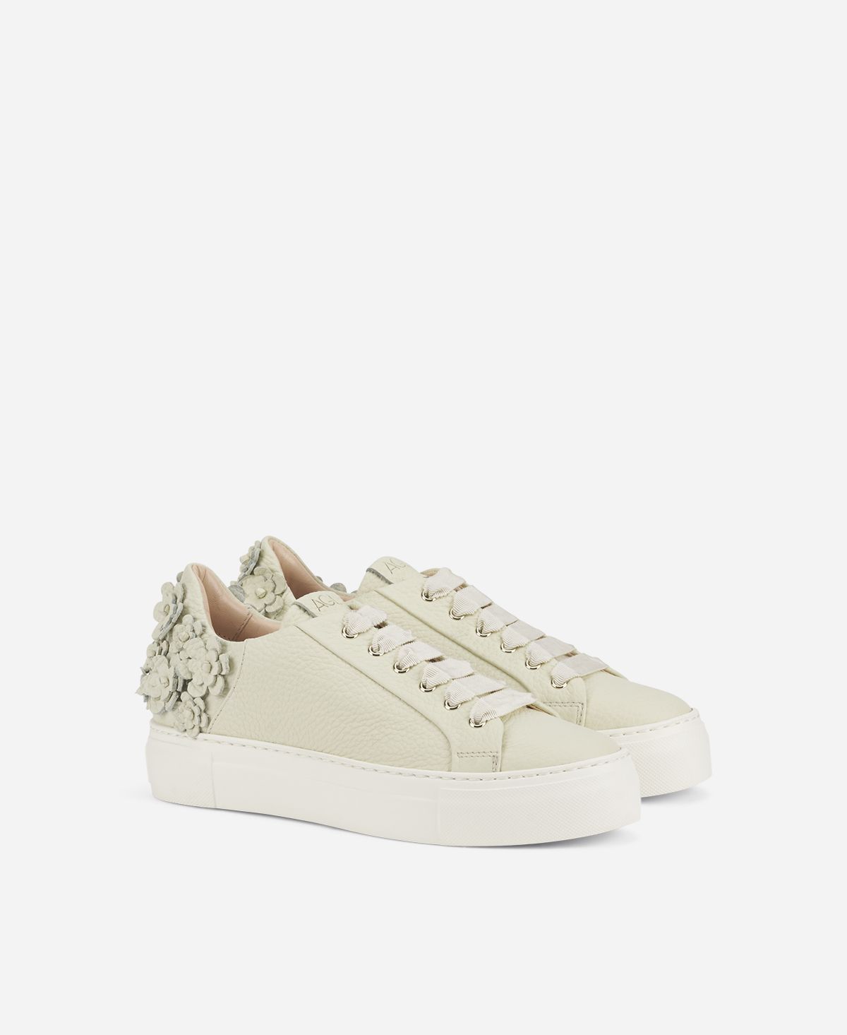 Agl Sneaker con fiori Avorio Eugenia Prezzo Ridotto