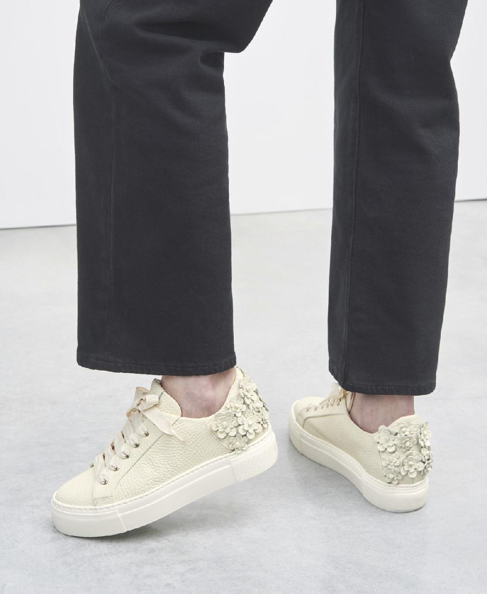 Agl Sneaker con fiori Avorio Eugenia Prezzo Ridotto