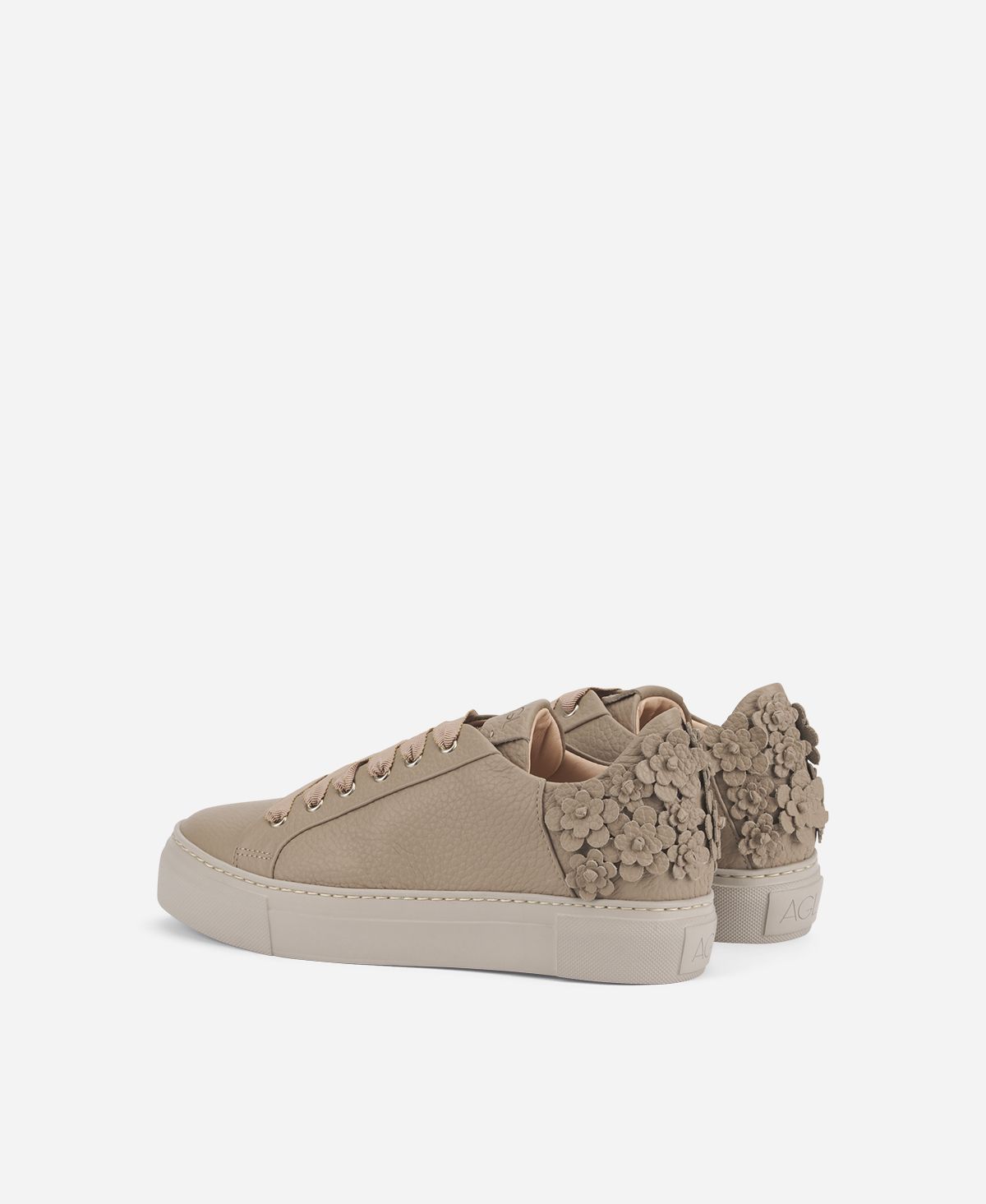 Agl Sneaker con fiori Tortora Eugenia Sottocosto