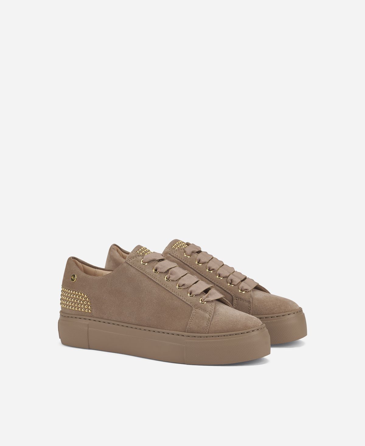 Agl Sneaker con borchie sul tallone Beige Stella Convenienza