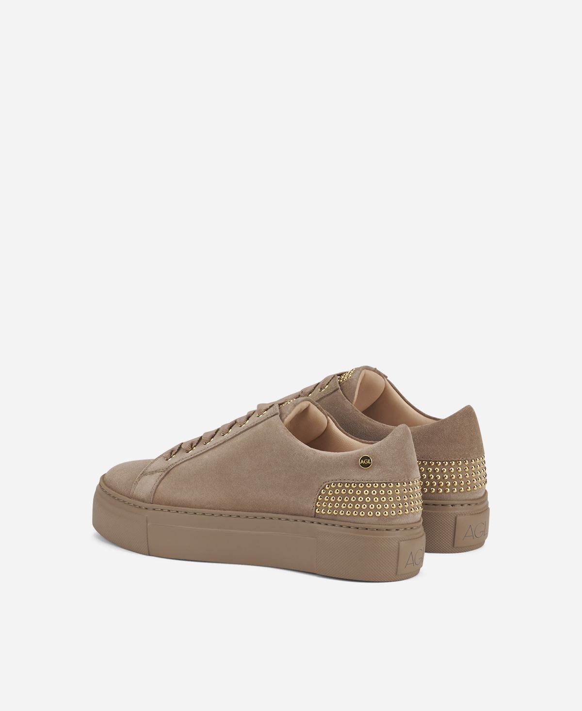 Agl Sneaker con borchie sul tallone Beige Stella Convenienza