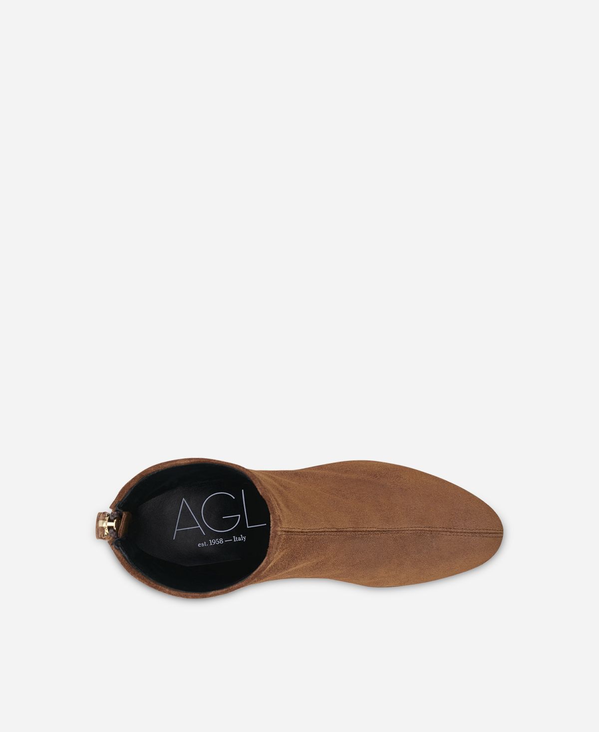 Agl Stivaletto in pelle con tacco Cuoio VETA PRECIOUS Saldi Di Fabbrica