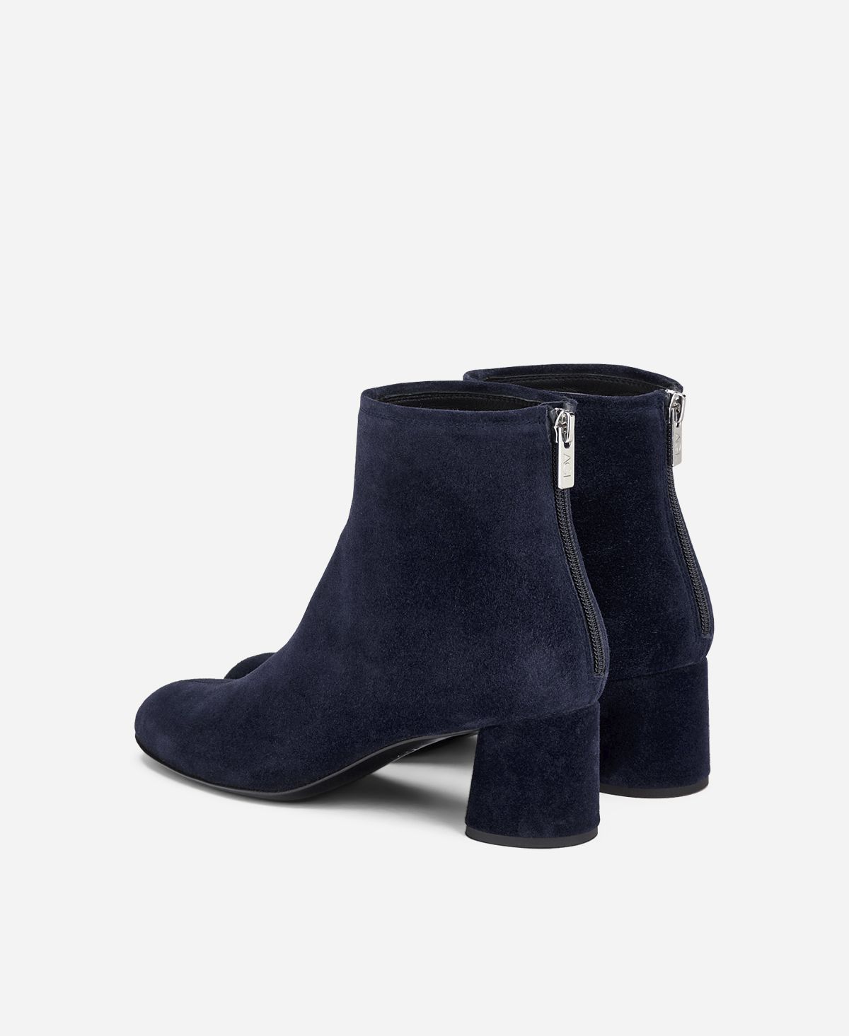 Agl Stivaletto in velour con tacco Blu Olga Negozio