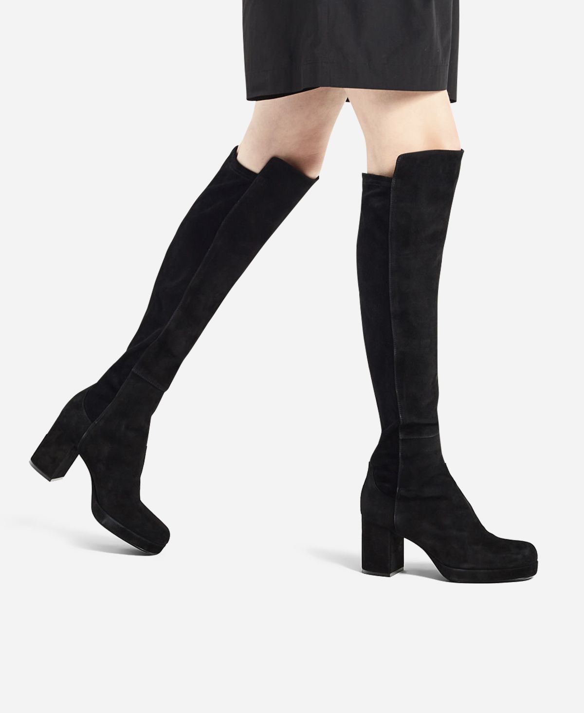 Agl Stivale in velour Nero BETTY HIGH Nuova